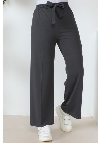 Füme Yüksek Bel Bol Paça Pantolon modelleri
