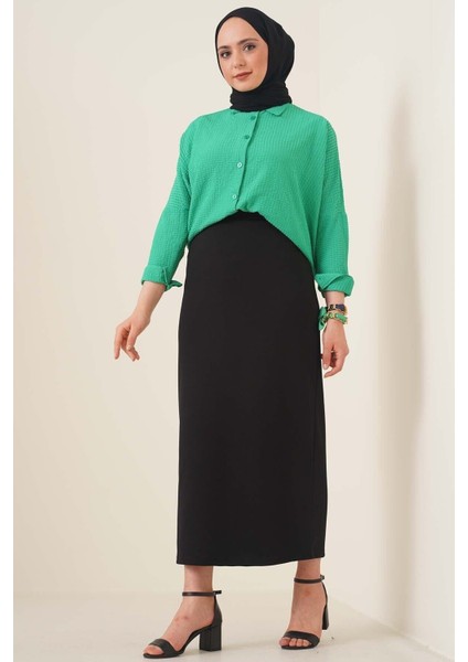 Düz Uzun Siyah Kalem Etek fiyatları