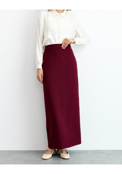Düz Uzun Siyah Kalem Etek