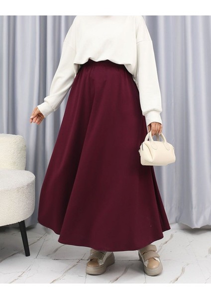 Kadın Scuba Kumaş Puf Kloş Tesettür ve Günlük Etek