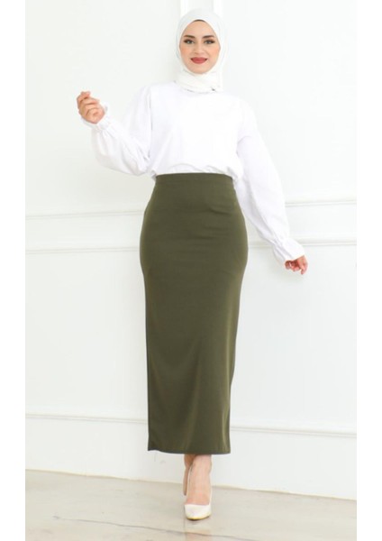 Düz Uzun Siyah Kalem Etek