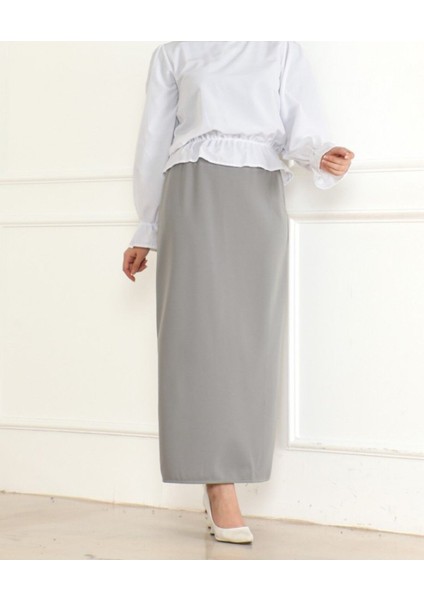 Düz Uzun Siyah Kalem Etek