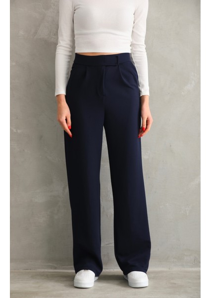 Kadın Kemer Çırtçırtlı Palazoo Pantalon