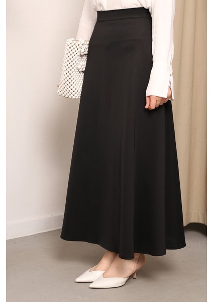 Çan Kesim Siyah Scuba Kloş Etek fırsatları