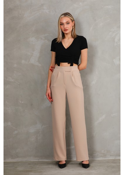 Kadın Kemer Çırtçırtlı Palazoo Pantalon fiyatları