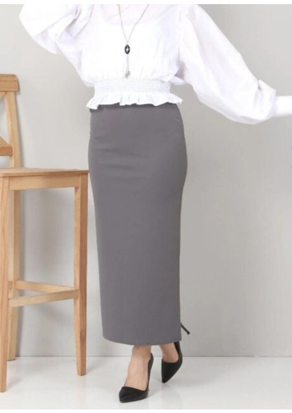 Düz Uzun Siyah Kalem Etek