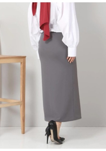 Düz Uzun Siyah Kalem Etek modelleri