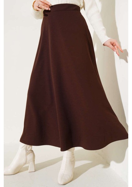 Scuba Krep Tesettür Kloş Etek