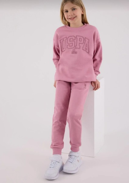 U.s. Polo Assn Kız Çocuk Pembe Eşofman Takımı