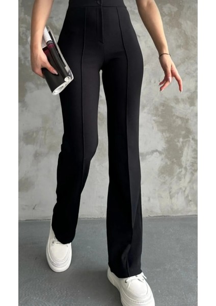 Ön Çimalı Krep Kumaş Likralı Palazzo Pantolon fiyatları