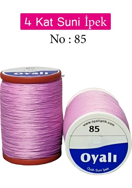 Oyalı 4 Kat Suni Ipek Iplik Iğne Oyası Boncuk Ipi Tığ Oyası No:85