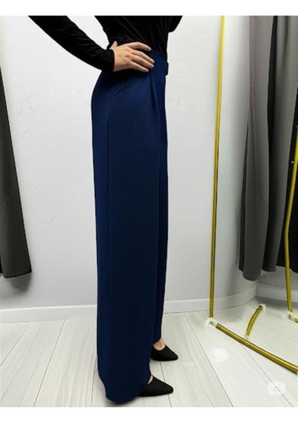 Scuba Krep Önden Pileli Beli Çırt Kapamalı Palazzo Pantolon fiyatları