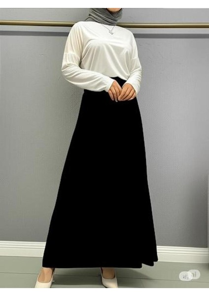 Scuba Krep Bel Lastikli Kloş ETEK(93-94CM Uzunluk)