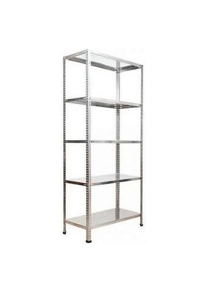 Galvaniz Çelik Raf 5 Katlı 31X93X200 Depo Rafı Arşiv Rafı Kiler Rafı