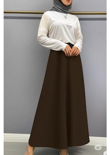 Scuba Krep Bel Lastikli Kloş ETEK(93-94CM Uzunluk)