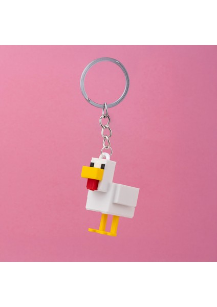 Minecraft Temalı Ördek Anahtarlık | 3D Baskı Figür | Sevimli ve Dayanıklı Tasarım (5 Cm) fiyatları
