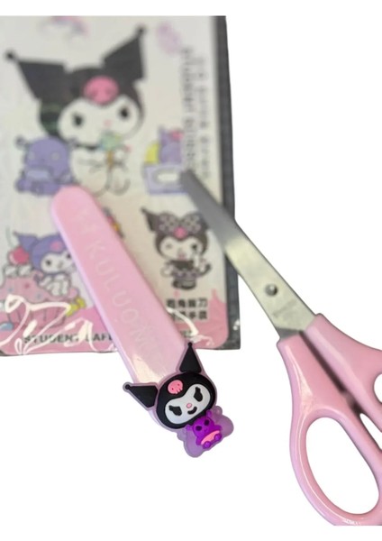 Kuromi Çocuk Güvenli Makas – Öğrenci Makası, Mor/pembe Renk 1 Adet modelleri