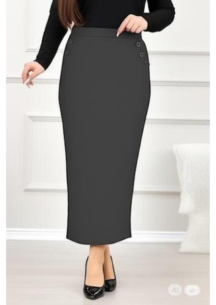 Cepli (Dügme Detaylı 93-94CM) Kalem Etek