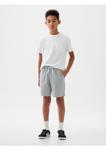 Erkek Çocuk Gri Easy Pull-On Şort