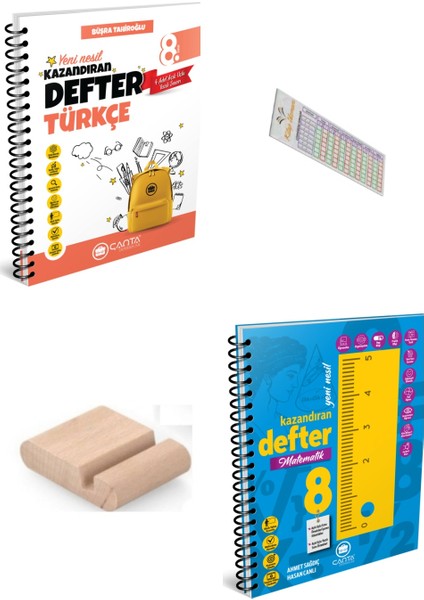 8.sınıf Türkçe Matematik Kazandıran Defter +Telefon Tutucu+ Soru Çözüm Ayıracı