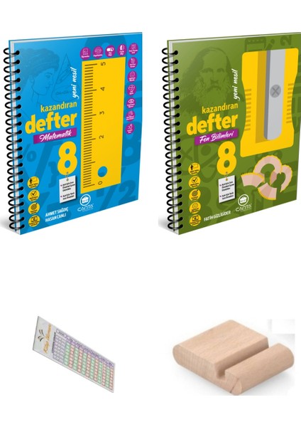 8.sınıf Matematik Fen Kazandıran Defter +Telefon Tutucu+ Soru Çözüm Ayıracı