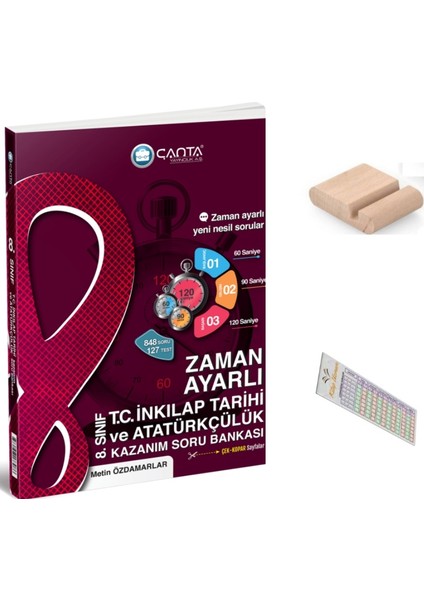 8.sınıf Inkilap Tarihi Zaman Ayarlı Soru Bankası +Telefon Tutucu+Soru Çözüm Ayıracı