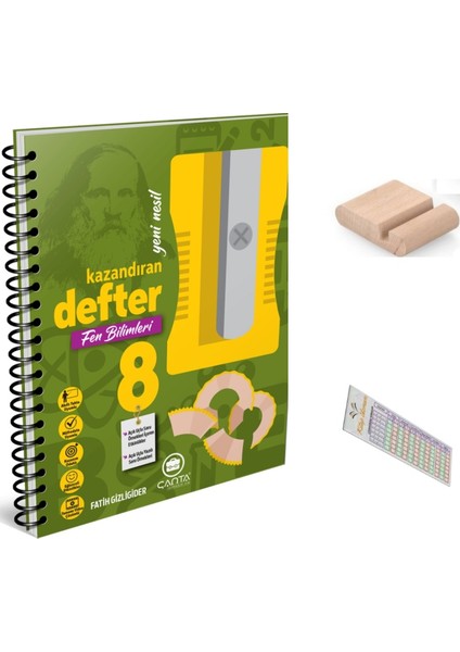8.sınıf Fen Bilimleri Kazandıran Defter +Telefon Tutucu+ Soru Çözüm Ayıracı