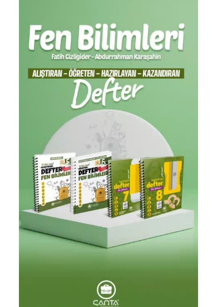 8.sınıf Fen Bilimleri Kazandıran Defter +Telefon Tutucu+ Soru Çözüm Ayıracı fırsatları