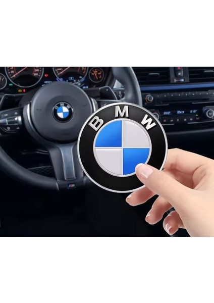Bmw Mavi Logo Damla Sticker Araba Direksiyon Amblem Damla Sticker 4,5 cm 45 mm 1 Adet