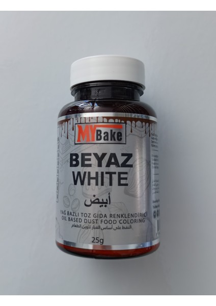 Yağ Bazlı Toz Boya My Bake 25 gr Beyaz