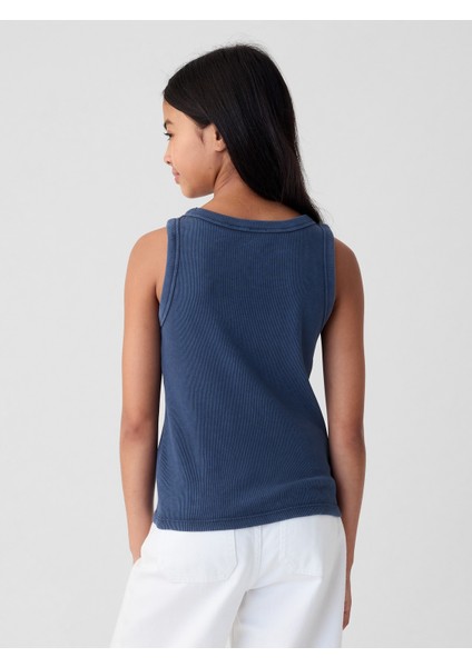 Kız Çocuk Koyu Mavi Fitilli Atlet modelleri