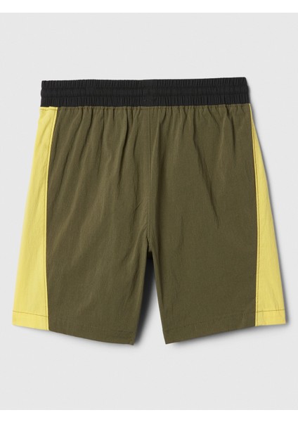 Erkek Çocuk Haki Hybrid Colorblock Şort modelleri