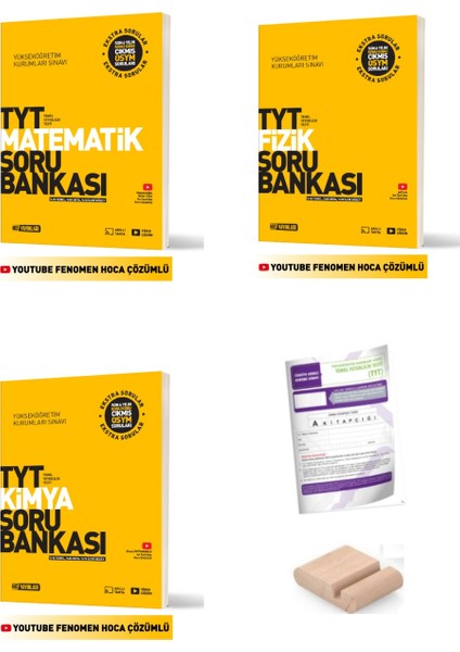 Tyt Matematk Fizik Kimya Soru Bankası 2026 Yks + Deneme + Plan Deft + Telefon Tutucu