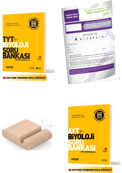 Tyt Biyoloji Ayt Biyoloji Soru Bankası 2026 Yks + Deneme + Telefon Tutucu