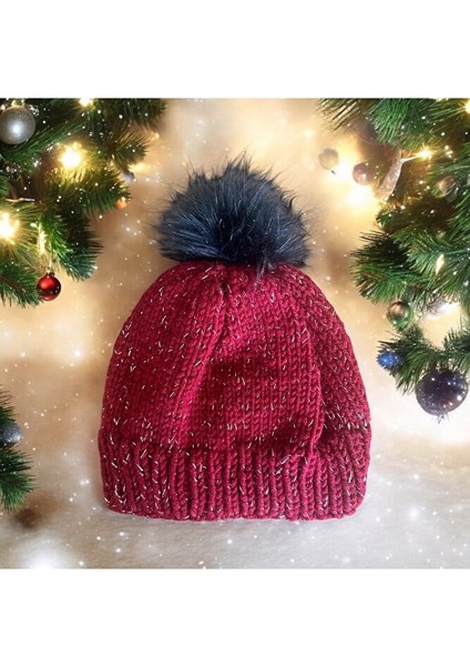 Gümüş Simli Bordo Bere, El Örgüsü Yün Bere fiyatları