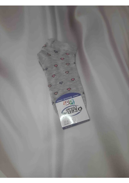 Kız Çocuk Kalp Desenli Renkli %90 Pamuk %10 Elastan Rahat Kullanışlı Patik Çorap 9-10 yaş indirimleri