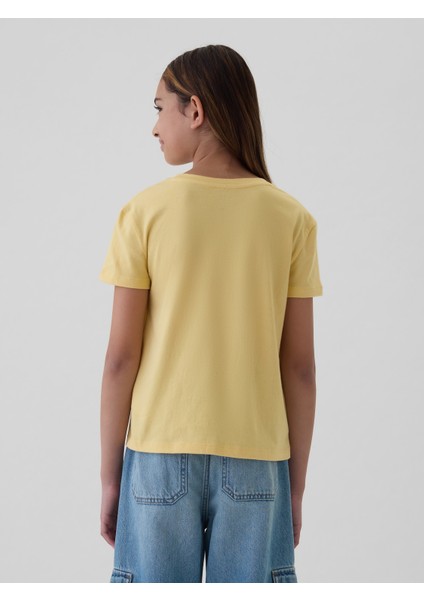 Kız Çocuk Sarı Grafikli T-Shirt indirimleri
