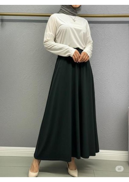 Scuba Krep Bel Lastikli Kloş ETEK(93-94CM Uzunluk)