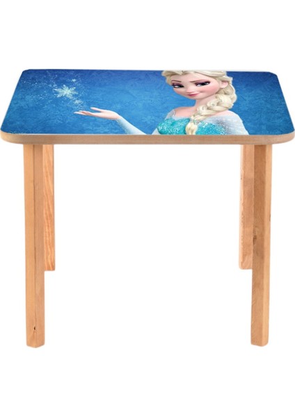 Elsa Isme Özel Çocuk Masa ve 1 Sandalye Takımı Aktivite Masası Mobilya Çalışma Ahşap Oyuncak fiyatları