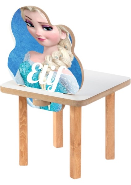 Elsa Isme Özel Çocuk Masa ve 1 Sandalye Takımı Aktivite Masası Mobilya Çalışma Ahşap Oyuncak modelleri