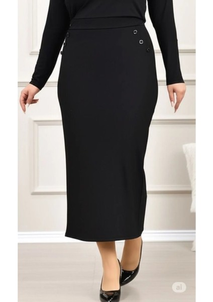 Cepli (Dügme Detaylı 93-94CM) Kalem Etek modelleri