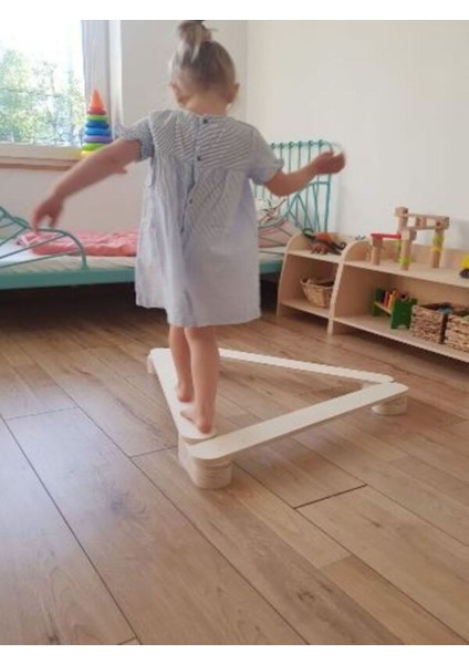 Ahşap 5'li Denge Kirişi Denge Tahtası Çocuk Aktivite Oyuncağı Montessori Waldorf