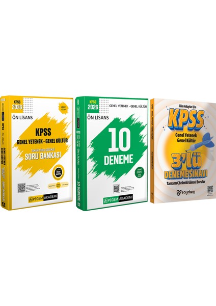 2026 Kpss Ön Lisans Tamamı Video Çözümlü Soru Bankası-Tamamı Çözümlü 10 Deneme