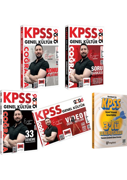 2026 Kpss Coğrafya Konu Anlatımı-Çözümlü Soru Bankası-33 Deneme-Video Ders Notları(Engin Eraydın)