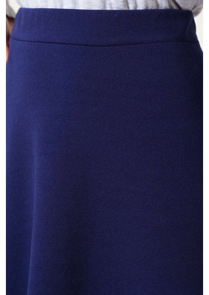 Kadın Scuba Krep Bel Lastikli Kiloş Etek Siyah modelleri