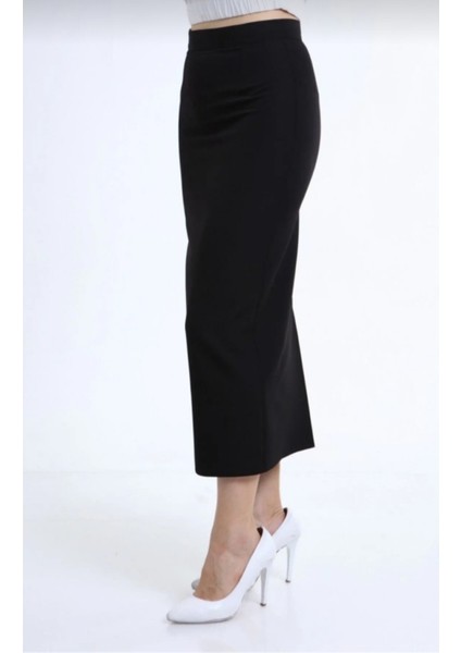 Kadın Siyah Likralı Uzun Kalem Etek fiyatları