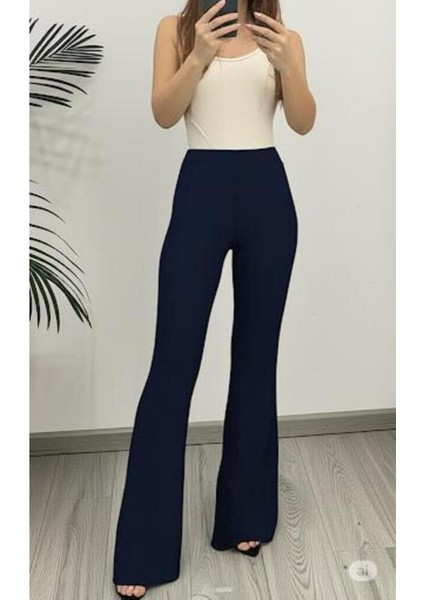 Scuba Krep Ispanyol Paça Pantolon