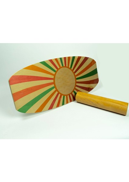 Ahşap Desenli Denge Tahtasıdenge Tahtası Rocket- Balance Board Rocket- Gym Board