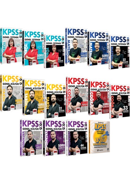 2026 Kpss Tüm Dersler Konu Anlatımı-Çözümlü Soru Bankası-Çözümlü Deneme Seti