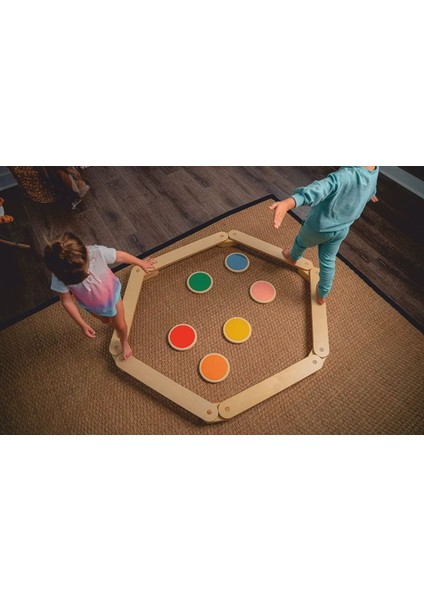 Ahşap Denge Kirişi, Denge Tahtası, Çocuk Aktivite Oyuncağı Wood Balance Beam